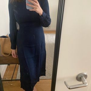 Reformation Navy Creed Dress